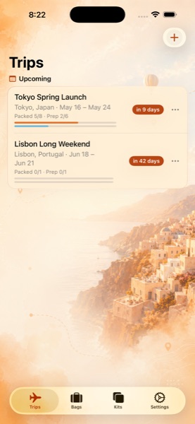 Trips list